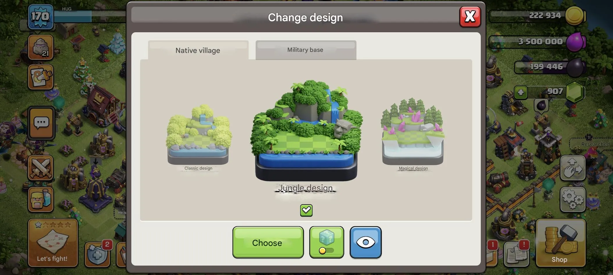 COC573 Maxed Town Hall 16 LVL 170 With Loaded Heroes, Pets, Magic Items And Jungle Scenery 